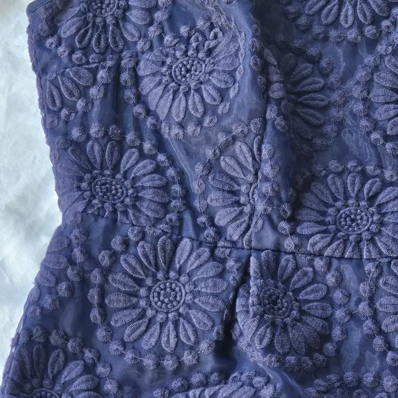 Boden Embroidered Organza Lace Dress - Women's Size 12 - Picture 7 of 16